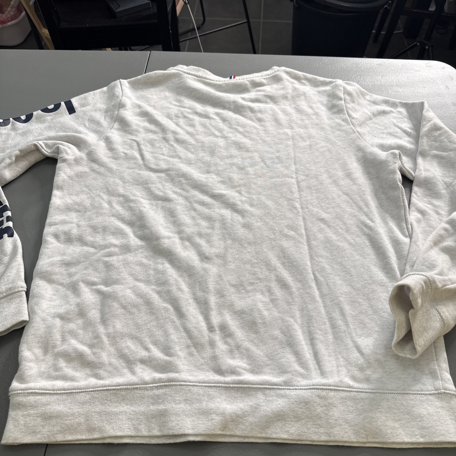 Le Coq Sportif Large Light Grey Jumper image 6