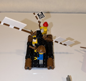 Lego 6245 Harbor Sentry and 6257 Pirates Castaway's Raft 98% complete - No Box