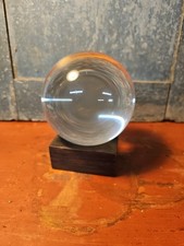 Large Vintage Crystal Ball with Base Divination for Witchcraft 