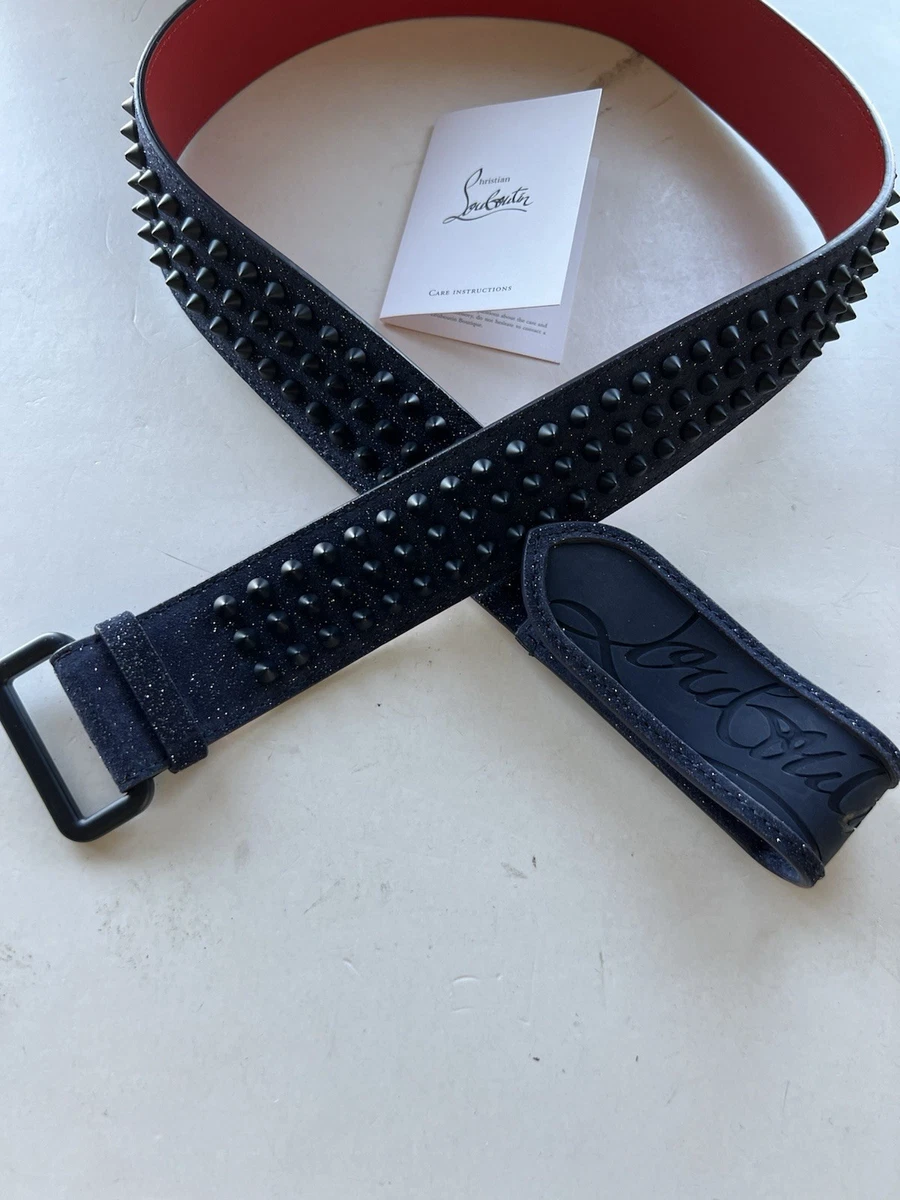Christian Louboutin New Men's Loubi Spike Leather Belt 95 - 38 | eBay