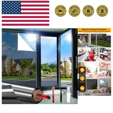One Way Daytime Window Privacy Film See Out Not in, Window Tint for Home, Ref...