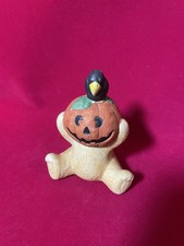Vintage Halloween Teddy Bear Decor Scarecrow/seasonal/ October/autumn