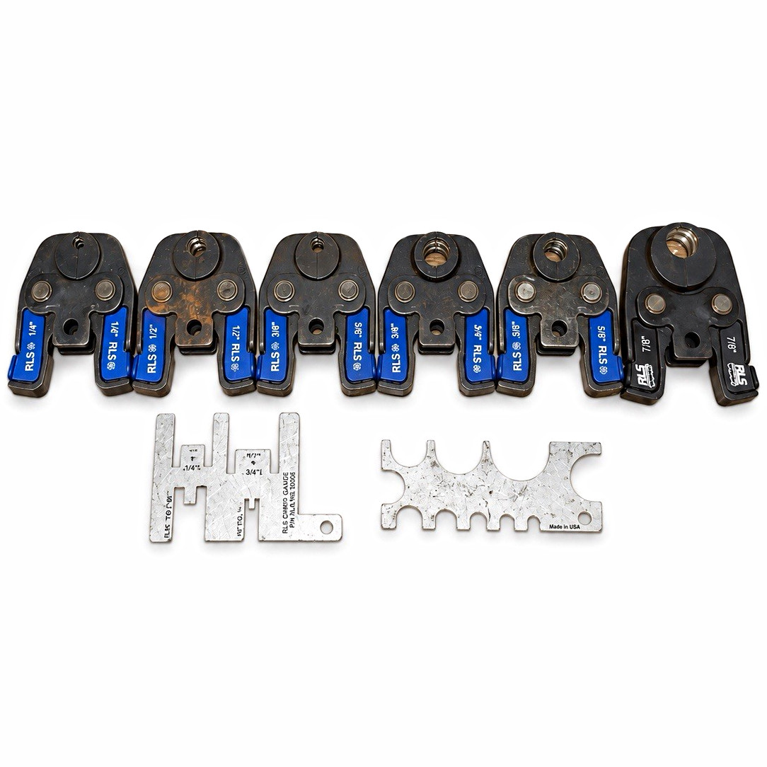 RLS Copper Press Tool Jaw Set w/ Go/No-Go Gauge 1/4-3/4 in Sizes