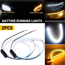 2x 60cm Led Drl Light Daytime Running Car Turn Signal Sequential Strip Headlight