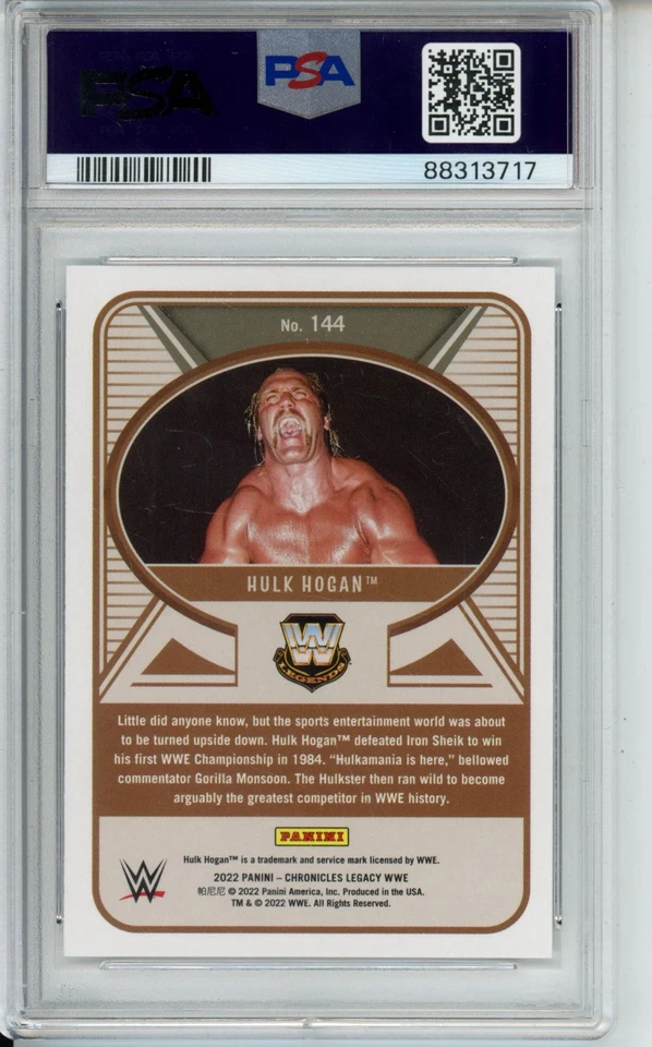 2022 Panini Chronicles WWE Hulk Hogan PSA 10 #144 - Image 2 of 2