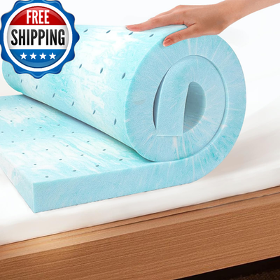 #ad EGO 3quot; Twin XL Gel Memory Foam Mattress Topper Cooling Pressure Relief $75.11