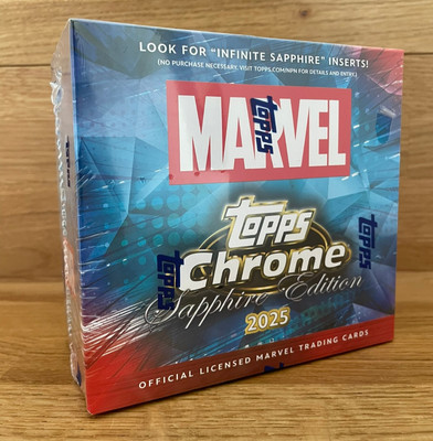 2025 Topps Marvel Comics Chrome Sapphire Hobby Box  Neu Sealed Versandbereit