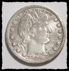 New Listing1909-D BARBER QUARTER Old Cleaning VF+ / XF Details   #21D69.900 Fine SILVER