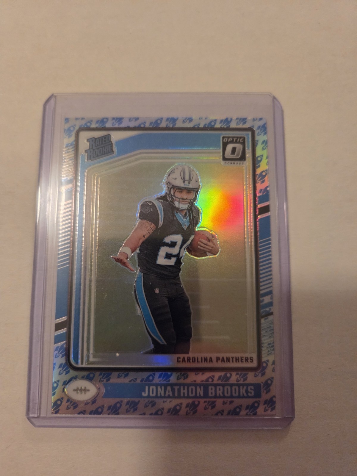 2024 Panini Donruss Optic - Rated Rookie Jonathon Brooks #258 Rocket Prizm (RC)