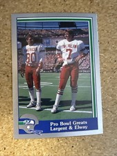 1989 Pacific JOHN ELWAY STEVE LARGENT Denver Broncos Seahawks Pro Bowl Card