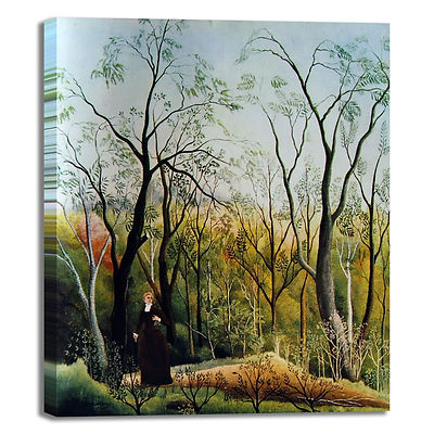 Rousseau Walk in the Forest Picture Print Canvas Painted Frame Home Furniture