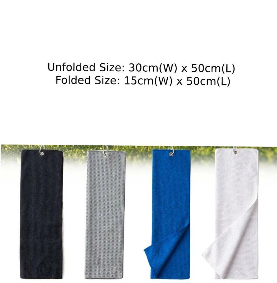 Golf Towel Bi-fold with Carabiner Clip  - Image 2 of 4