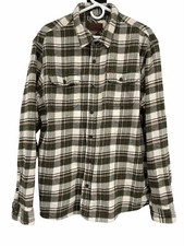 ORVIS Men's Flannel Shirt Size XL Jacket Plaid Heavyweight Cotton