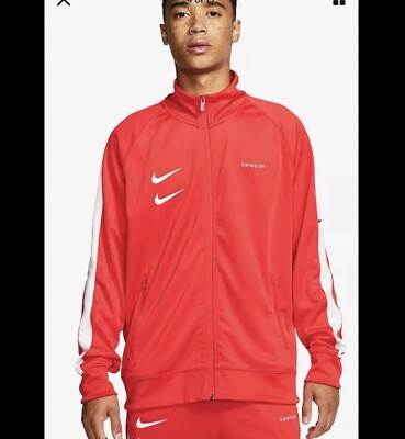 Track Jacket Red Mens Nike Jacket Nike Club Fleece Full-Zip Track