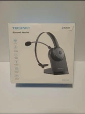 TECKNET Bluetooth 5.0 Wireless Headset with AI Noise Cancelling Microphone