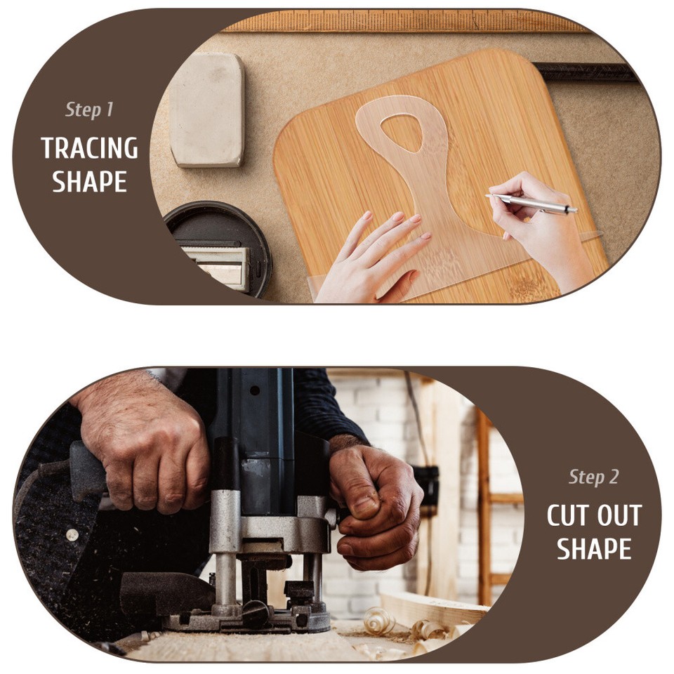 CLISPEED Schneidebrett Griff Vorlage - Präzise Schablone Für Holzarbeiten