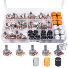 60PCS Potentiometer Kit B5K 10K 20K 50K 100K Ohm Linear Taper Rotary Audio 