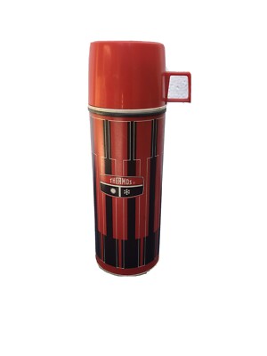 1971 VINTAGE THERMOS King Seeley QUART 2410 Lid Cup Cap Complete Red  Brown