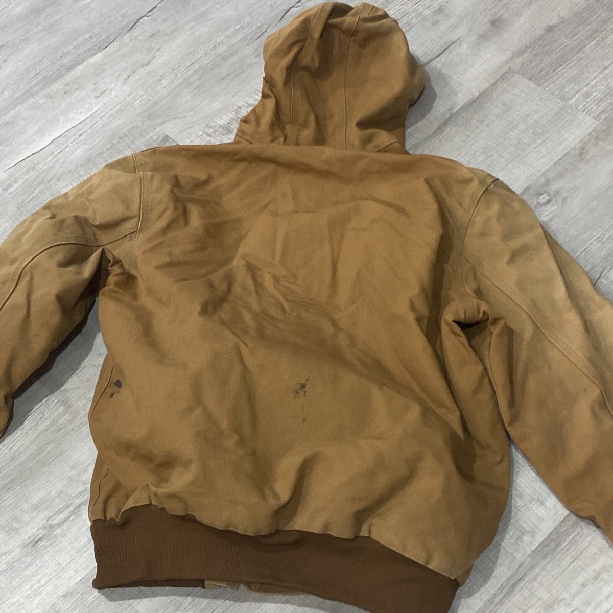 VINTAGE Carhartt Jacket Mens Large Brown Lined Hooded VINTAGE Carhartt Jacket Mens Large Brown Lined Hooded