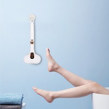 Electric Long Handle Shower Brush 2 Head Rechargeable Body Brush Back Scrubber