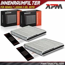 2x Innenraumfilter Pollenfilter für Renault Laguna II BG0/1 KG0/1 Vel Satis BJ0