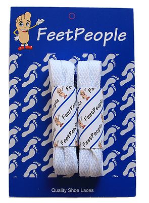 Feetpeople Flat Shoe Laces, 2 Pack (Lots of Colors and Sizes)