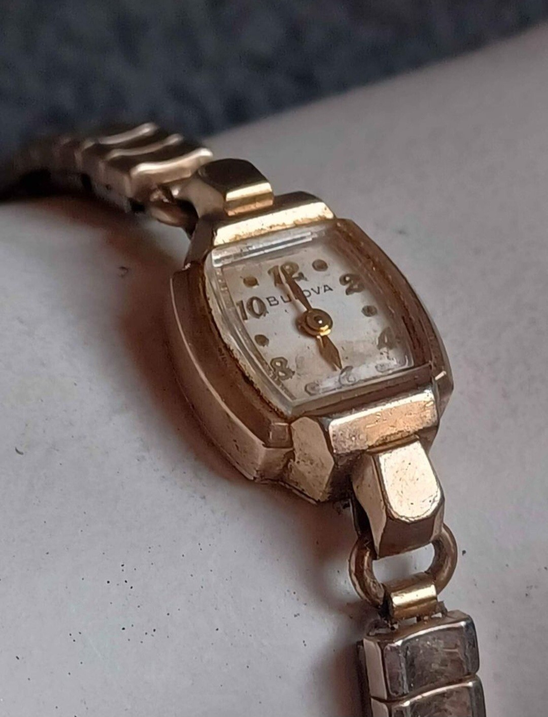 Vintage 1950s 10k Gold Plated Bulova Womens Watch Stunning Retro Style