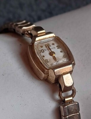 【美品】BULOVA レディース時計　10K ゴールド　ヴィンテージ 腕時計 Vintage Bulova Watch 10k Rolled Gold Plate Womens Bellavance Band