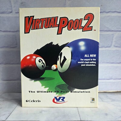Virtual Pool 2 Big Box PC Spiel - komplett mit Handbuch + Beilagen