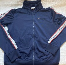Champion Navy Full Zip Athletic Jacket With Pockets womens Size M Medium