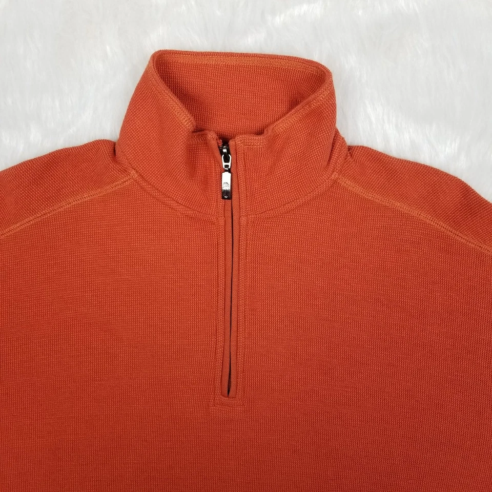 Paradise Collection Men's Orange 1/4 Zip Sweater Size M - Image 3 of 4