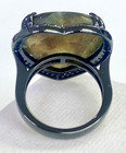 HSN Colleen Lopez Sterling Silver Heart-Shaped Labradorite & Amethyst Ring SZ 6 — photo 6