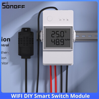 SONOFF TH Elite 16A 20A Wifi Smart Switch Monitoring Temperature Humidity  Sensor