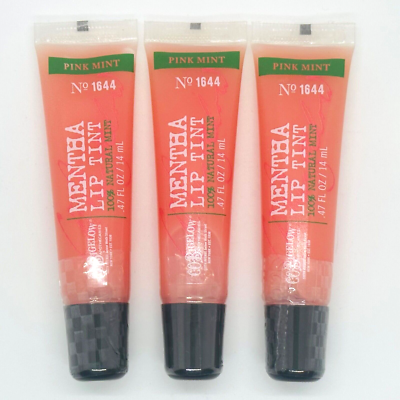 3 Bath & Body Works CO Bigelow No. 1644 Mentha Lip Tint Pink Mint 0.47 fl.oz