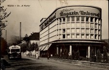 RPPC Magazin Universal Resita Romania vintage postcard w843