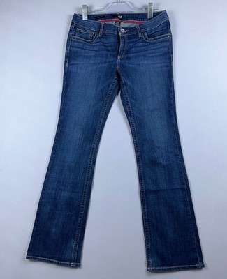 A New Approach Bootcut Jeans Womens Size 30/10 Dark Wash Low Rise Blue