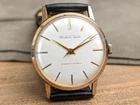 1960 Seiko Crown 14036 Gold Plated White Dial Manual Wind Vintage Watch 33mm