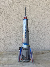 Vintage Charmgle Rocket Toy Tinplate Figure Toys Astronauts Spaceship Skyexpress