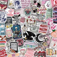 200 PCS Book Stickers for Kindle, Bookish Holographic Reading Booktok Color