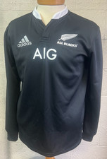 NEW ZEALAND ALL BLACKS Adidas Home M Rugby Jersey 2013/2014 Shirt Long Sleeve