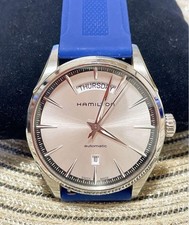 Hamilton Jazzmaster Day Date Automatic Watch Mens Swiss Made Leather Band