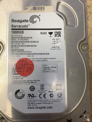 Seagate Barracuda 1TB ST1000DM003 7200RPM 64MB SATA HDD Tested Dell 0G1XNT