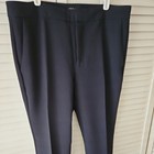ZARA BASIC tapered Leg Dress Pants  Flat Front Navy blue Size 4 — photo 2