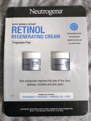 New Neutrogena Rapid Wrinkle Repair Retinol Regenerating Cream 1.7 fl oz, 2-pack
