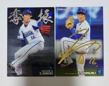 Professional Baseball Chips Shinichi Ohnuki DeNA Gold Foil Autograph