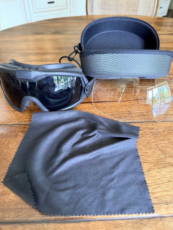 FMA Regulator Goggle Glasses w/ Fan Anti-fog Dust Lenses LPG01BK12-2R Adjustable