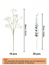 Green Artificial Eucalyptus Stems 5 10 15 30 Pcs For Wedding Home Decor