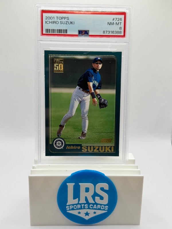 2001 Topps Ichiro Suzuki Rookie PSA 8 Seattle Mariners #726 C13