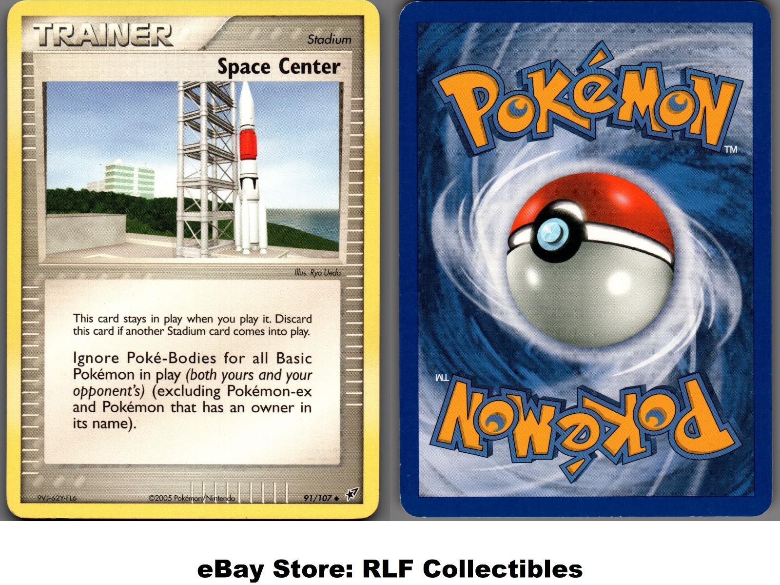 2005 Pokemon, EX Deoxys, #91/107 Space Center, Uncommon