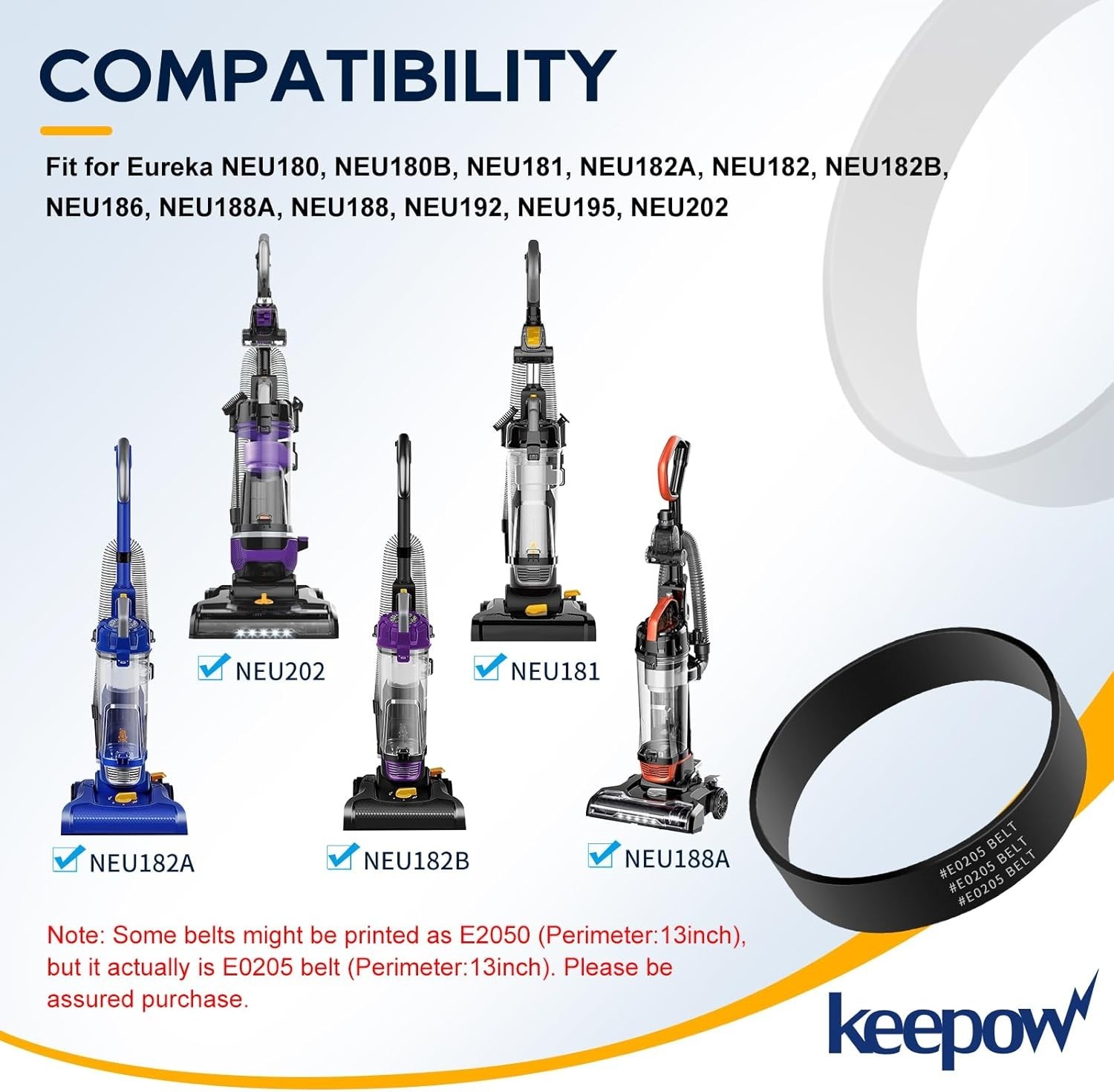 Essential E0205 Replacement Belts for Eureka – 4-Pack for Lasting Cleanliness thumbnail 5